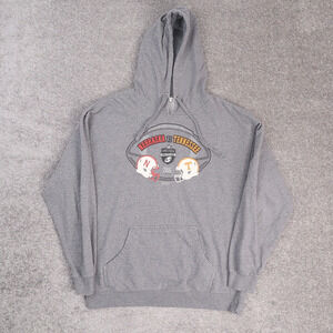 University of Tennessee vs Nebraska Football XL Gray Long Sleeve Pullover Hoodie